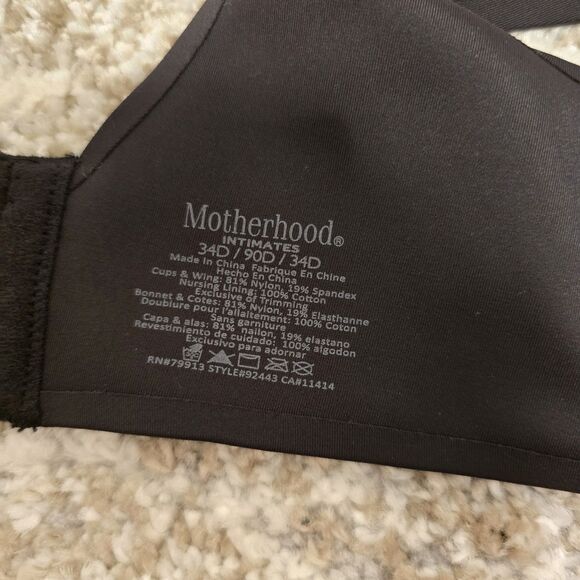 Motherhood Nursing Bra Bundle 34D Womens Black Gray Breastfeeding Maternity - Picture 6 of 8